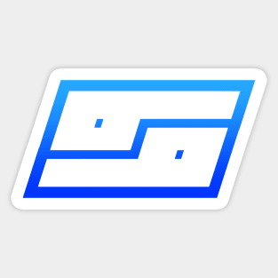 Cancer Blue Gradient Outline Sticker